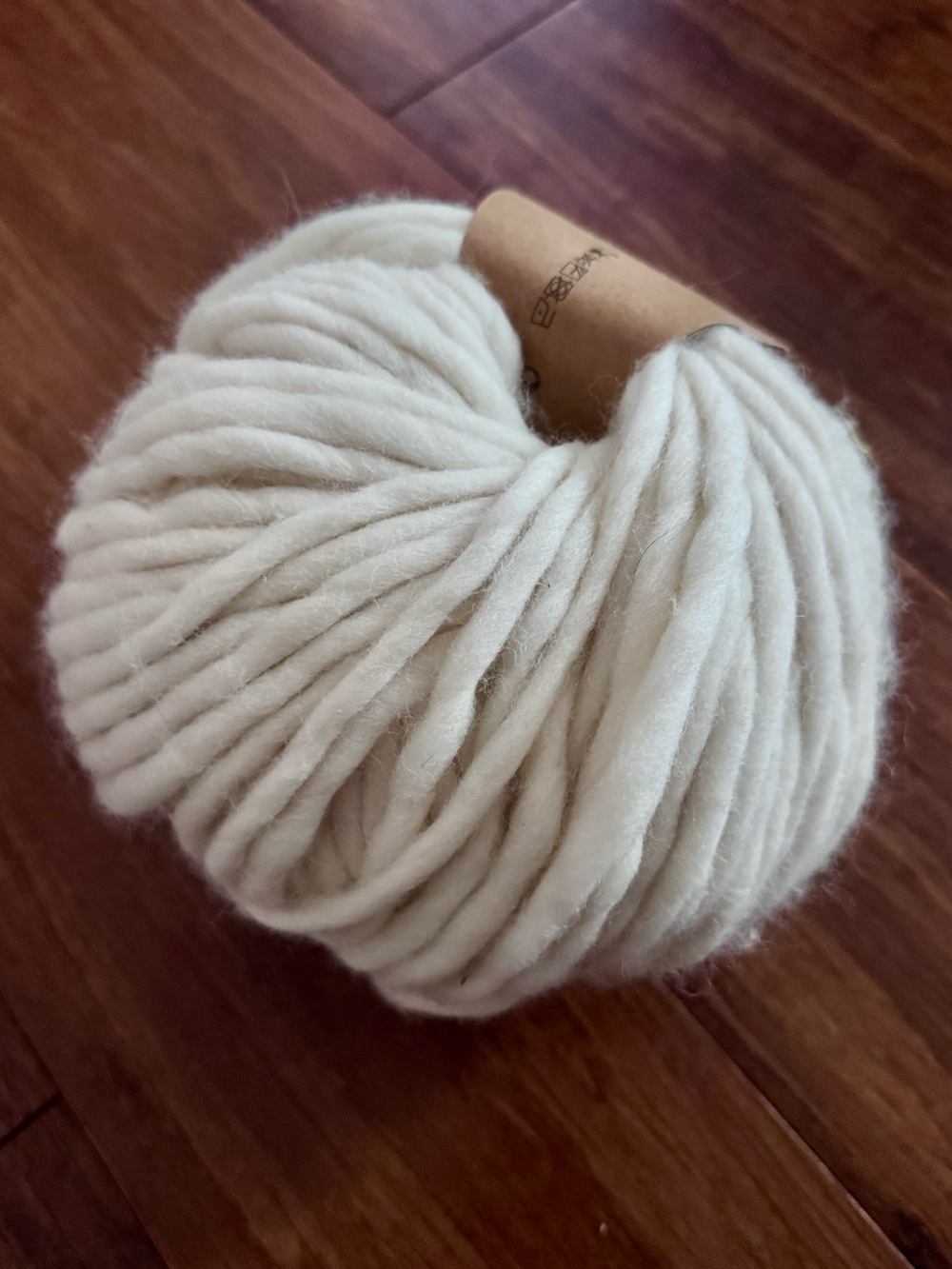 NWT We Are Knitters Cream Wool Bulky Chunky 10mm Yarn Ball Soft White Skein 7oz